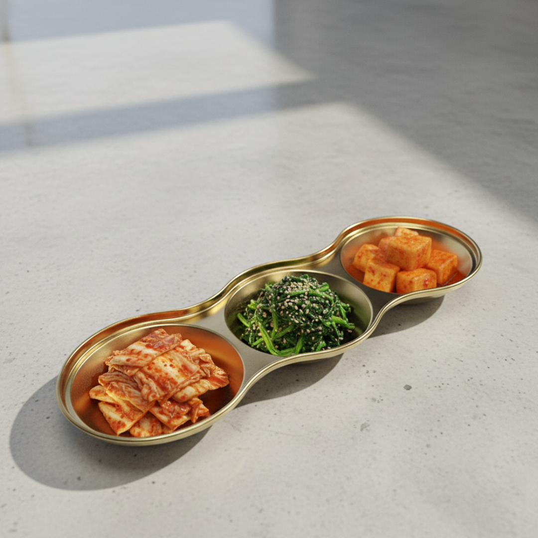 리빙아트 티타늄 원형세칸찬기(10cm)
