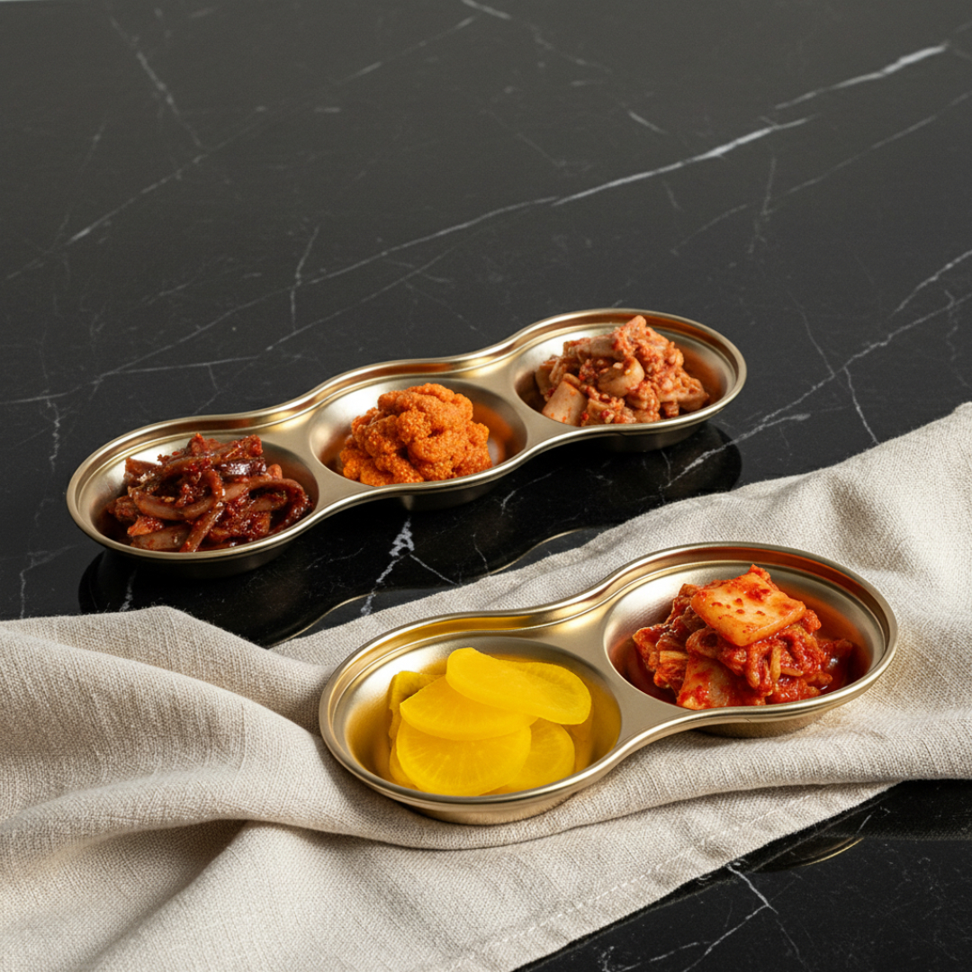 리빙아트 티타늄 원형종지 2칸 / 3칸