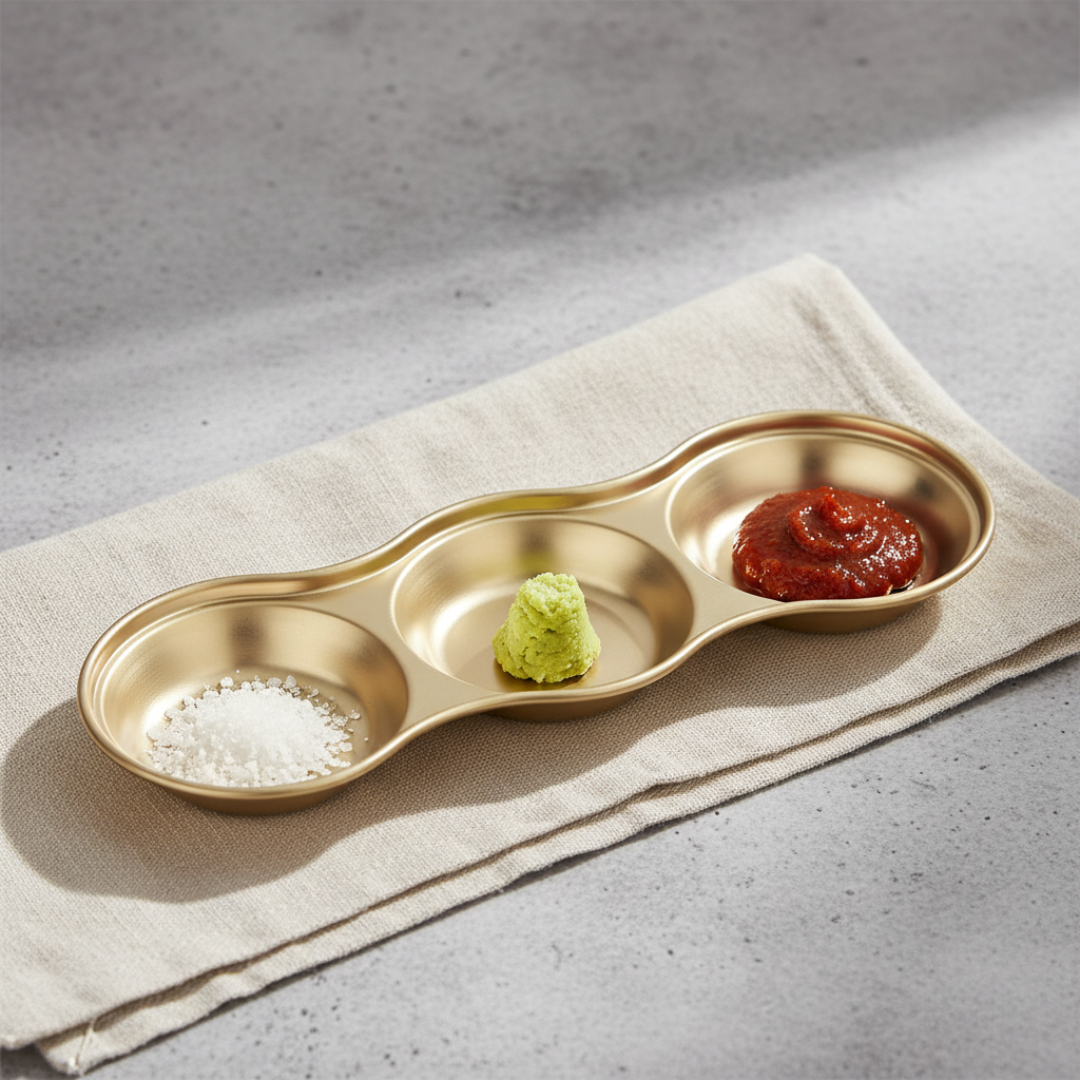 리빙아트 티타늄 원형종지 2칸 / 3칸