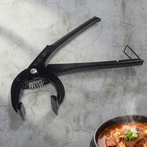 대경산업 스프링 뚝배기 집게 블랙