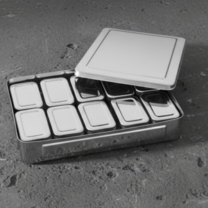 킹센스 304 보존용기 사각 9P - 직사각 소 10P