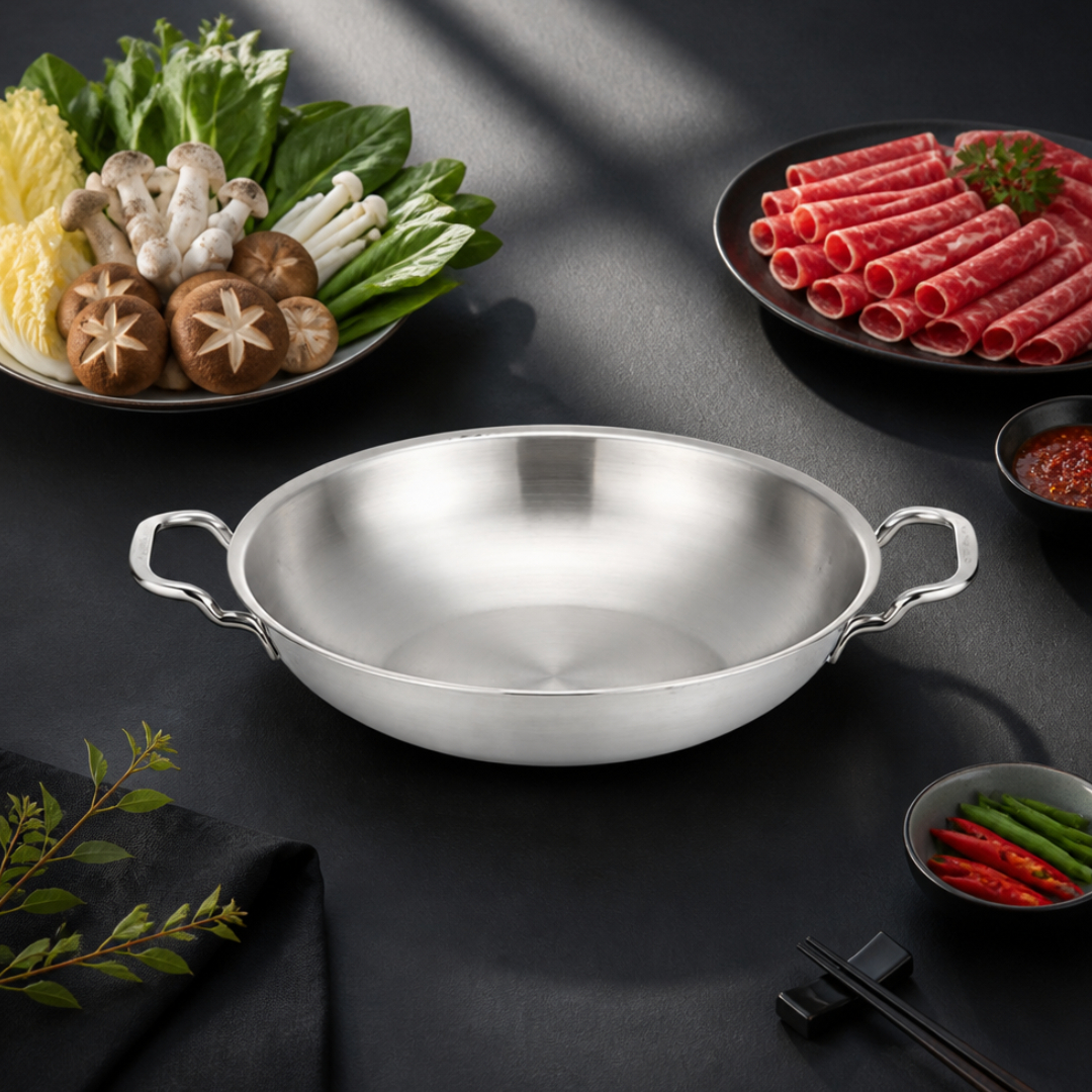 리빙아트 IH 스텐 낮은전골 냄비 9SIZE