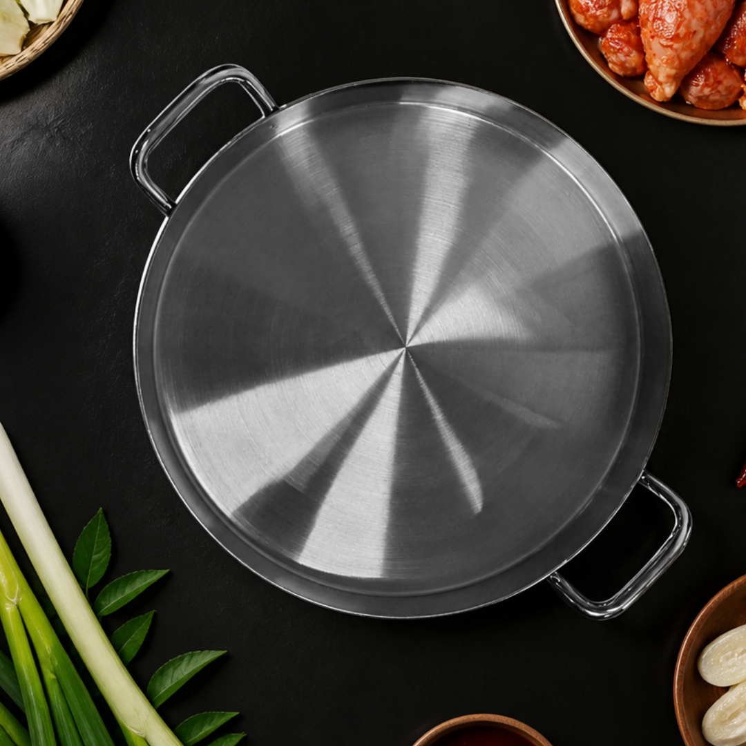 리빙아트 IH 통삼중 스텐 닭갈비판 2SIZE
